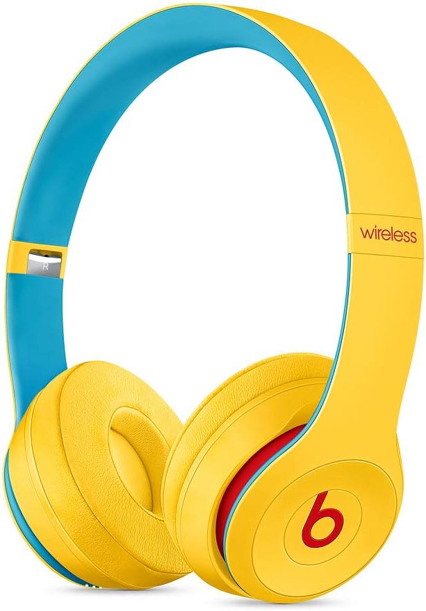 Beats Solo3 Wireless On-Ear Headphones - Apple W1 Headphone Chip, Class 1 Bluetooth, 40 Hours of Listening Time, Built-in Microphone - Club Yellow (Latest Model)