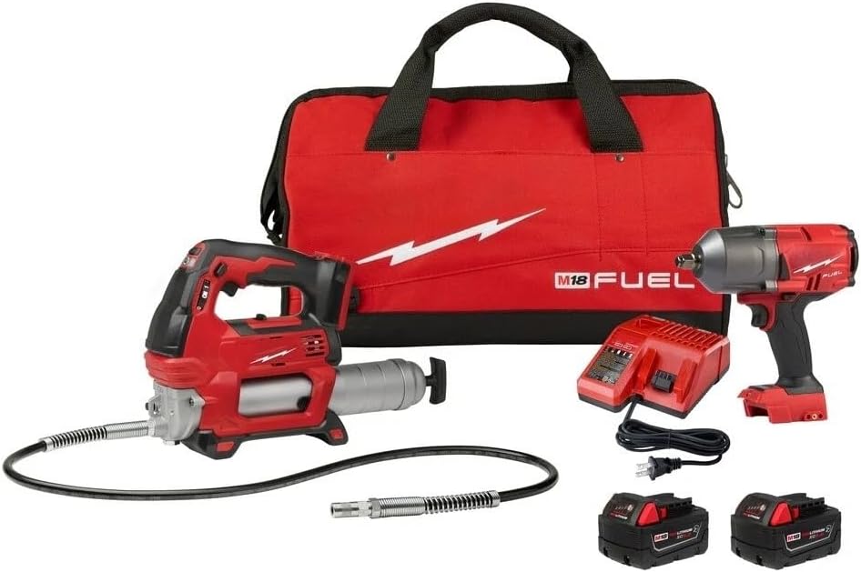 high torque impact wrench and Grease Guns 2767-22GR for Milwaukee M18 FUEL Grease Gun Kit