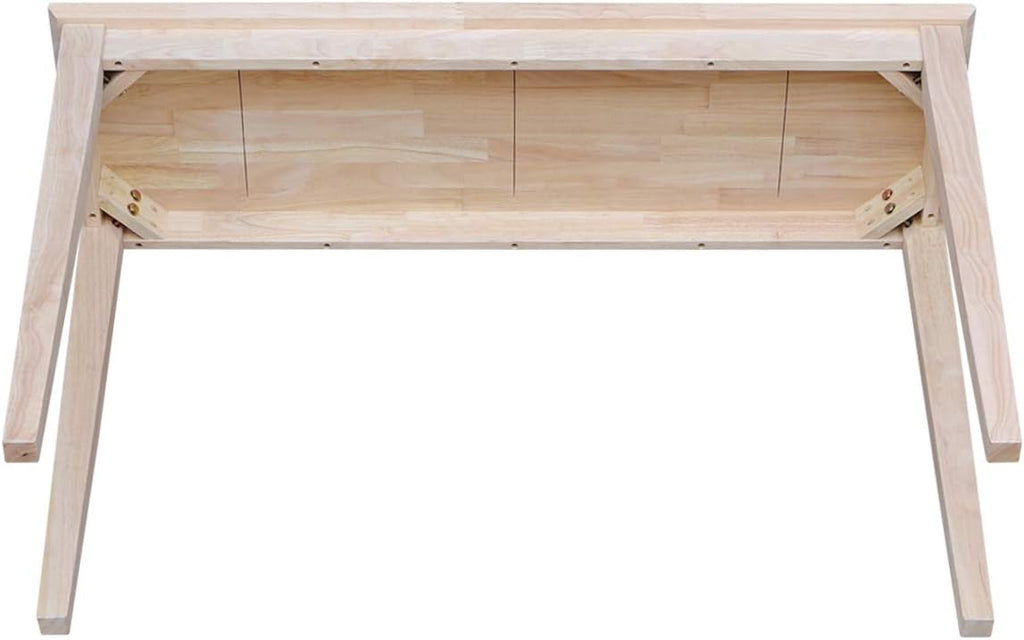 International Concepts Shaker Console Table, 48-Inch Long, Solid Parawood, Unfinished