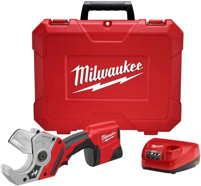 Milwaukee M12 PVC Shear Kit, Compact, Red, PVC, CPVC, ABS, BlazeMaster, PEX Tubing, Non-Metallic Conduit, Rubber Hose, Ambidextrous, 4.3 pounds