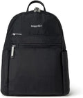 Baggallini Securtex® Anti-theft Vacation Travel Backpack 10x13 Slash-Resistant Nylon Daypack w/RFID, Black