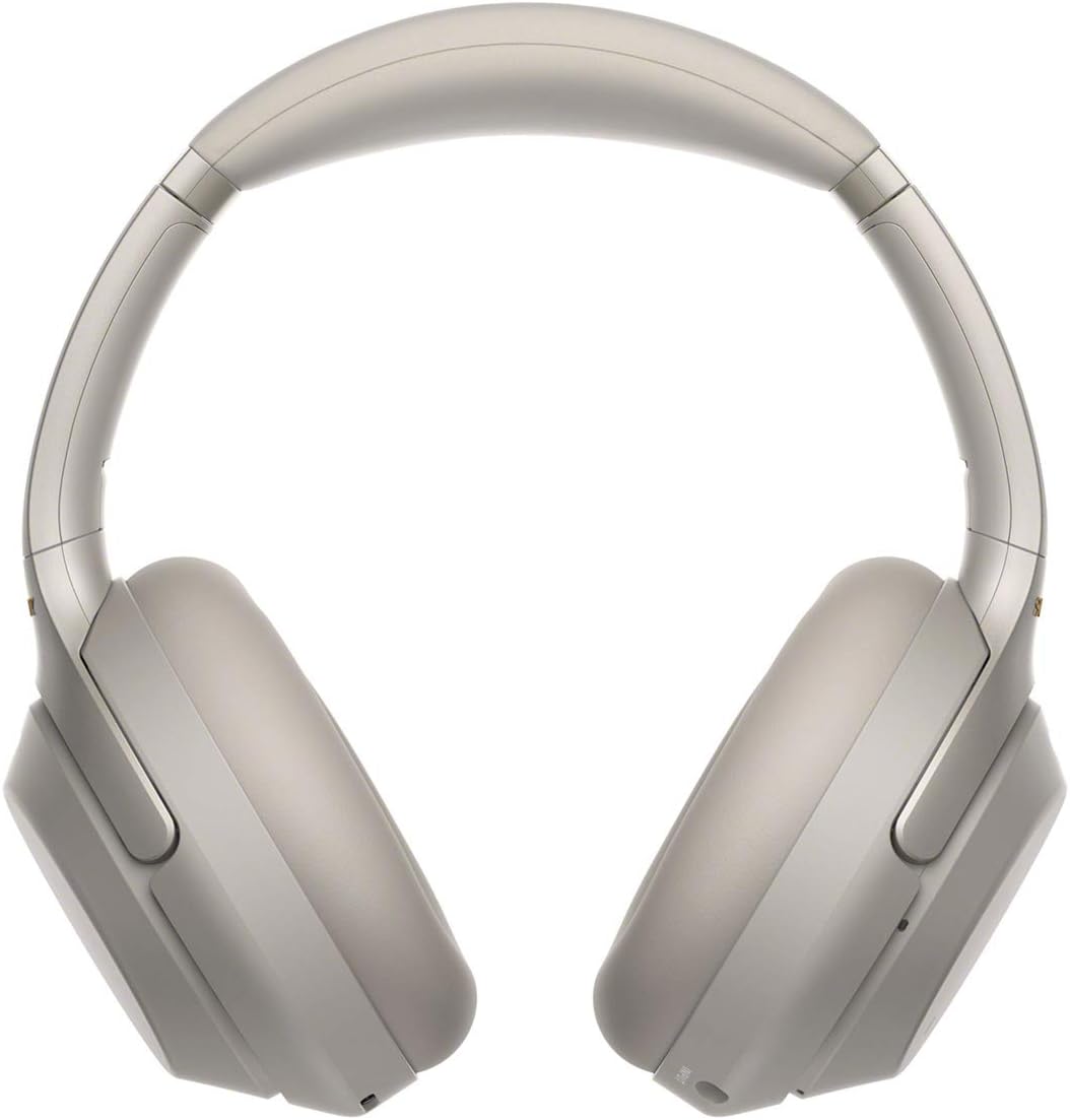 Sony WH1000XM3 Noise Cancelling Headphones : Wireless Bluetooth Over the Ear Headset – Silver (2018 Version)