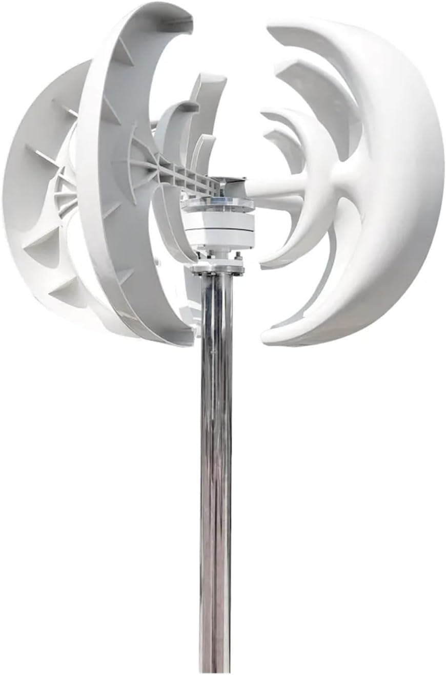 Windmill Generator, 3000W Vertical Wind Turbine 12V 24V 48V Small Windmill Free Energy Household Farm Low Wind Speed Starting Wind Turbines (Color : Rojo, Size : 24V), 1005005499878427