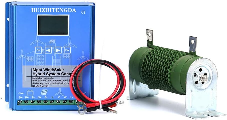 3000W Hybrid MPPT Wind and Solar Controller, Charging Regulator with MPPT Boost Charge Regulator,12V 24V 48V