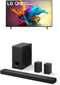 LG 65-Inch Class QNED90T Series Mini LED Smart TV 4K Processor Flat Screen with Alexa Built-in (65QNED90TUA, 2024),LG 5.1.3 ch. Sound Bar with Wireless Dolby Atmos and Rear Speakers