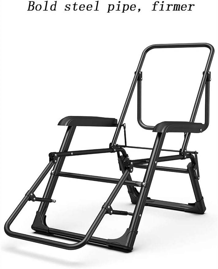 Portable Folding Deck Chair, Office nap Rocking Chair for Indoor/Outdoor/Balcony/Garden/Fishing