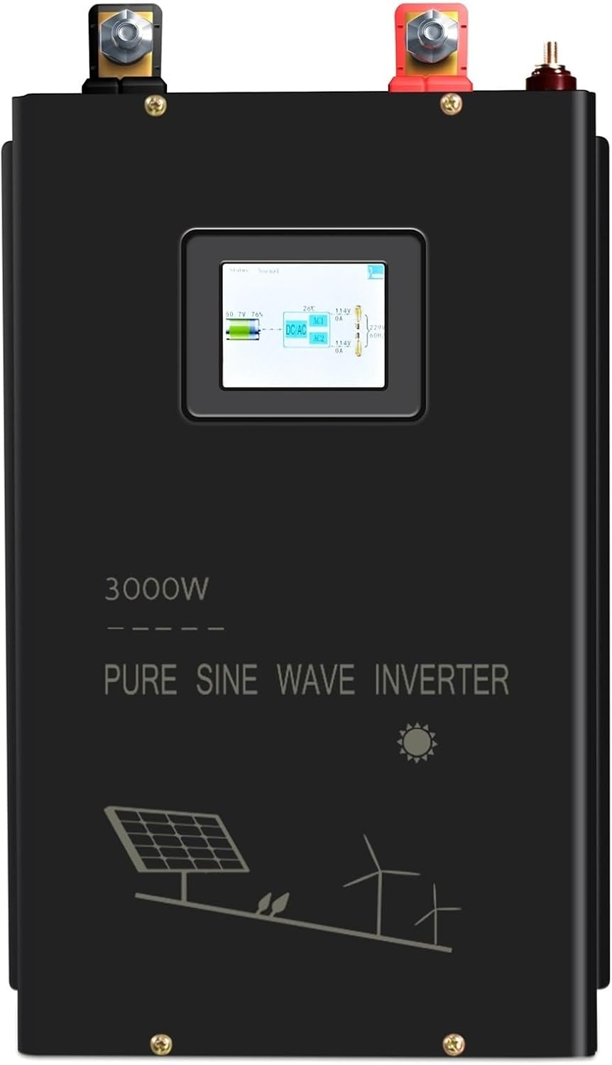 3000W Pure Sine Wave Inverter 24V 240V Split-Phase Power Inverter Solar Generator DC to AC Converter 36V/48V/72V to 220V/240V(48V,240V)