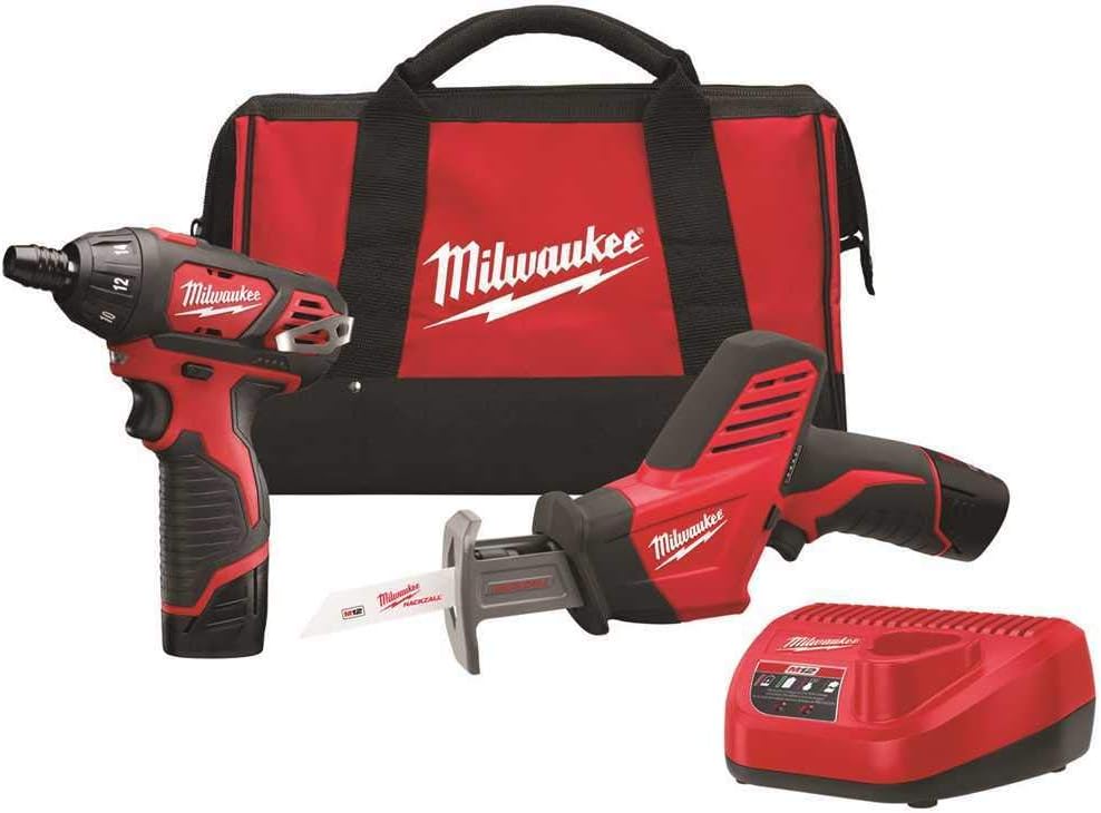 Milwaukee GIDDS2-811052 12-Volt Compact Drill and Hackzall Saw Combo Kit