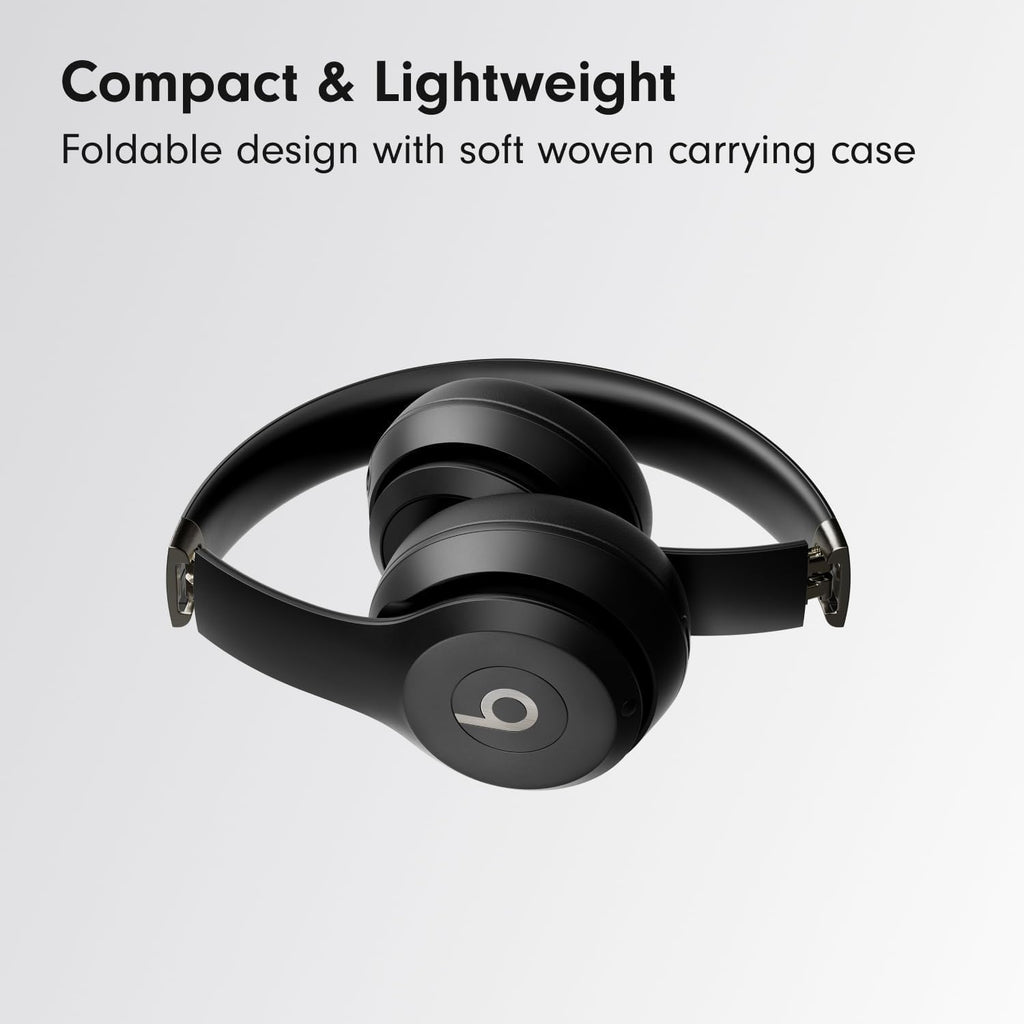 Beats Solo 4 - Wireless Bluetooth On-Ear Headphones, Apple & Android Compatible, Up to 50 Hours of Battery Life - Matte Black (Renewed Premium)