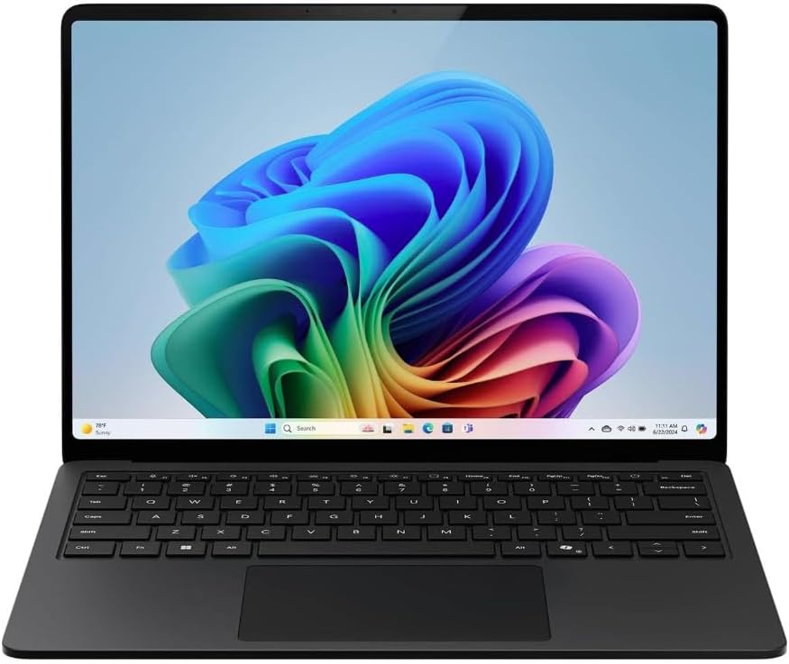 Microsoft Surface Laptop 7 2037 15' Touchscreen Copilot+ PC Notebook - Snapdragon X Elite 16GB 512GB SSD - English (US) Keyboard - Black (4047)