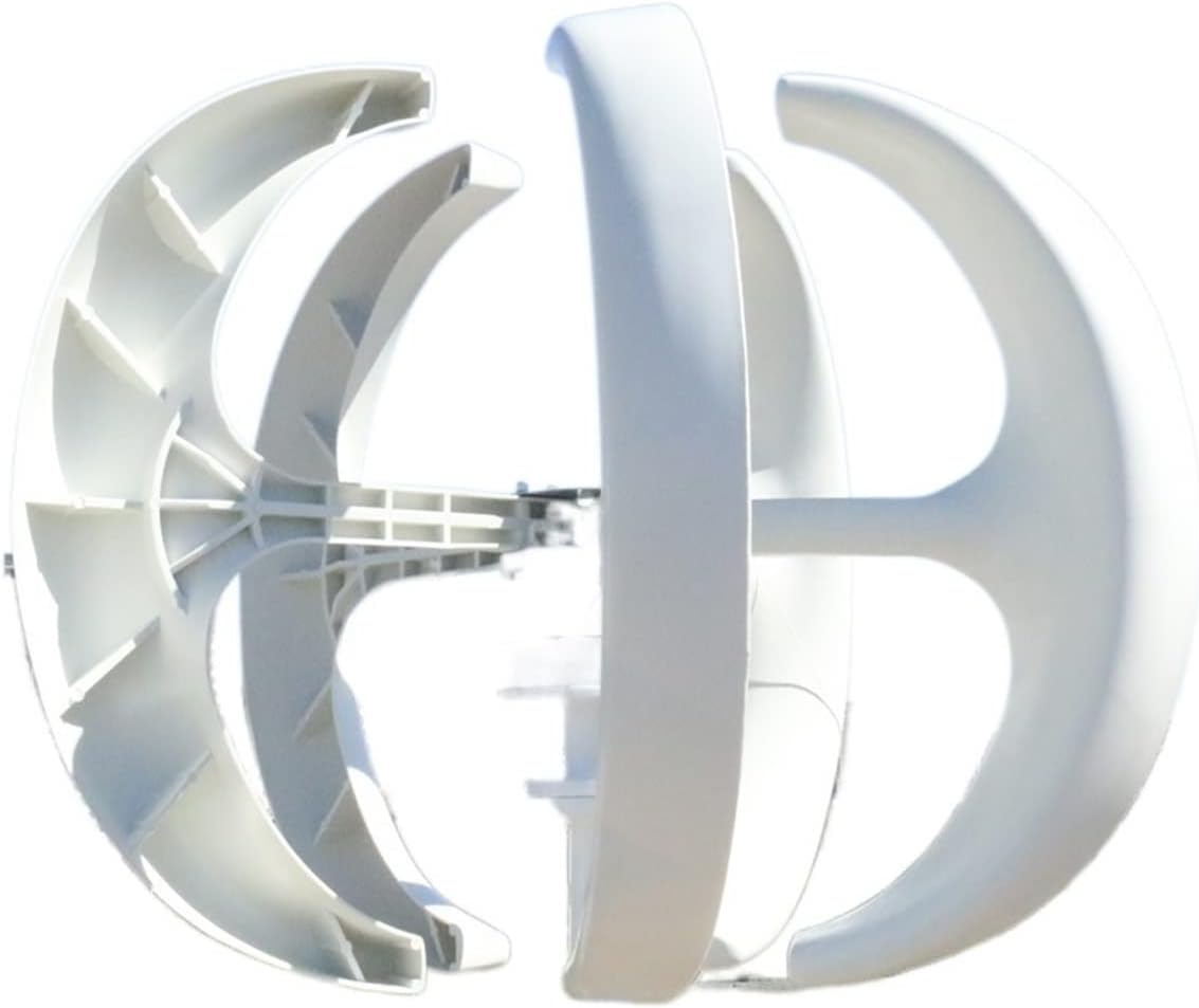 Wind Turbine Generator, 3000W Small Vertical Axis Wind Turbine Generator 3KW 12V 24V 48V with MPPT Low Noise Windmill for Home Farm Wind System for Boats, Gazebos, Chalets, or Mobile Homes(White with