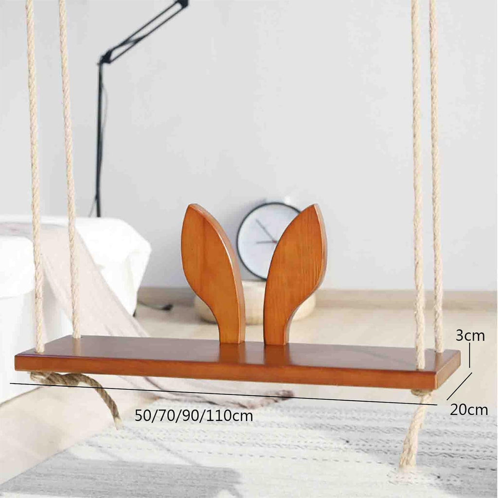 Indoor Children's Swing, Home Balcony Hanging Chair, Outdoor Garden Solid Wood Rocking Chair, Suitable for The Balcony of The Hotel Room (a 50cm)