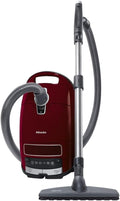 Miele Complete C3 Limited Edition Bagged Canister Vacuum Cleaner with AirClean System, AllTeQ Universal Floorhead, and Parquet Twister Floorbrush, in Tayberry Red