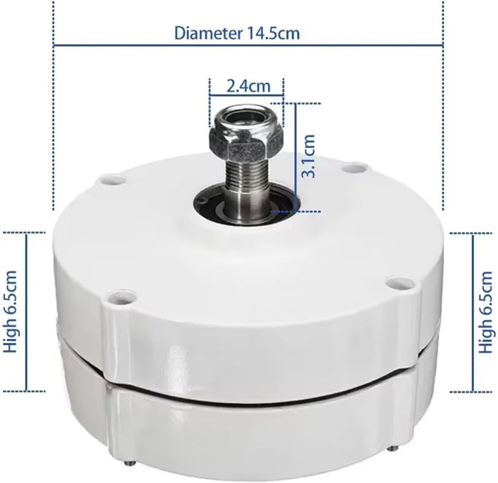 Low Speed Wind Turbine Generator 3000W 4000W 5000W 6000W 12V 24V 48V 3 Phase Magnet Generator AC Alt Penartors for Wind Turbine DIY Low Starting Speed for Home(Double Shaft,24V_4000W)