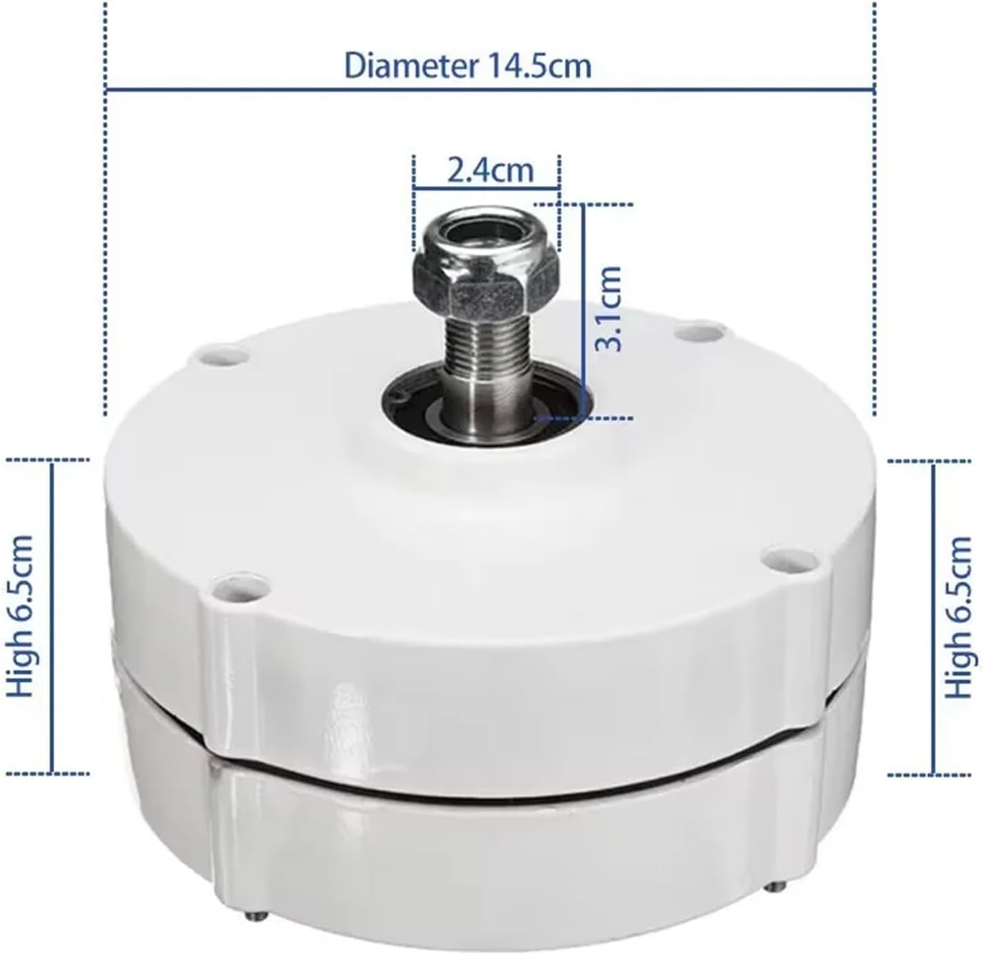 Low Speed Wind Turbine Generator 3000W 4000W 5000W 6000W 12V 24V 48V 3 Phase Magnet Generator AC Alt Penartors for Wind Turbine DIY Low Starting Speed for Home(Double Shaft,24V_4000W)