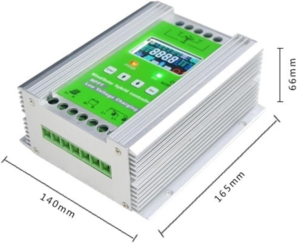 Wind Generator, 12V 24V 48V 3000W 5KW Hybrid Wind Solar Charge Controller Generator System for Lithium Lead Acid Battery,Wind Turbines(12V/24V/48V Wind 1000W+Solar 1000W)