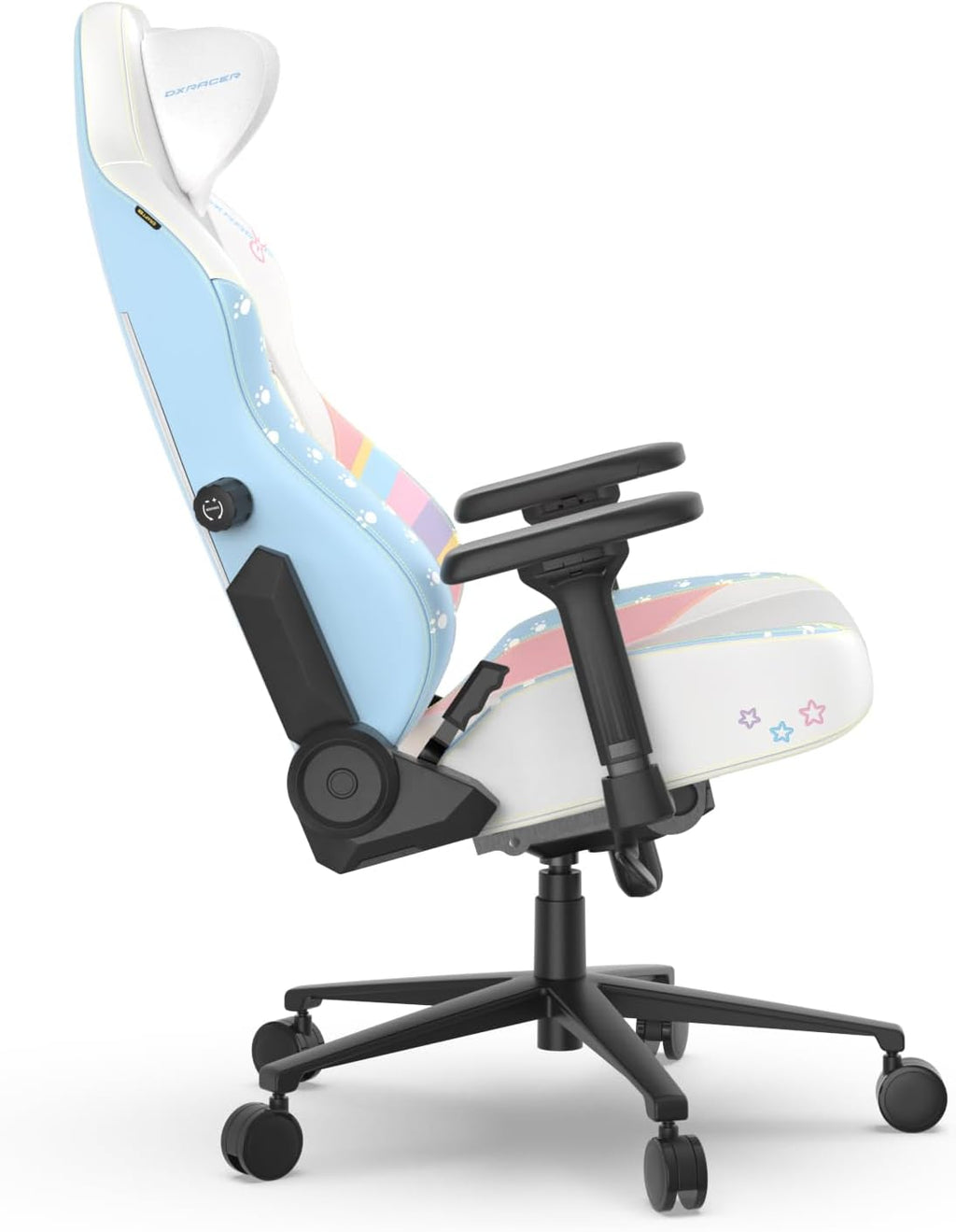 DXRacer Craft L Video Gaming Chair for Adults, Ergonomic Office Reclining Computer Chair with Magnetic Head Pillow and Lumbar Support, Racing Style Height Adjustable (EPU Leatherette, Bananya Cat)