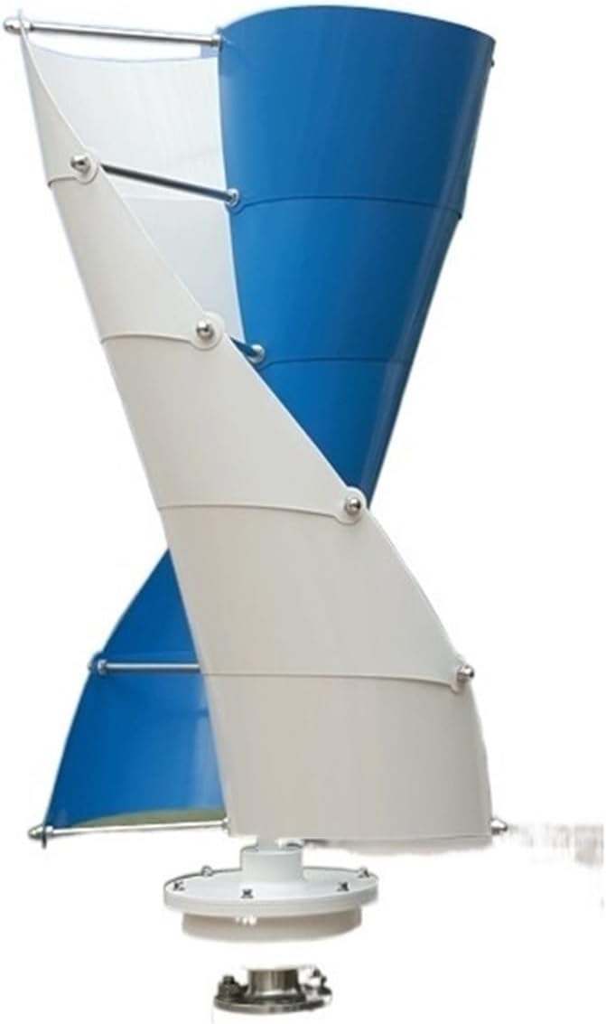 Wind Turbine Generator, 3000W Wind Vertical Turbine Generator Alternative Free Energy Windmill 24V 48V MPPT Controller Wind System for Marine, RV, Home(Red White,ONLY TURBINE_12V)