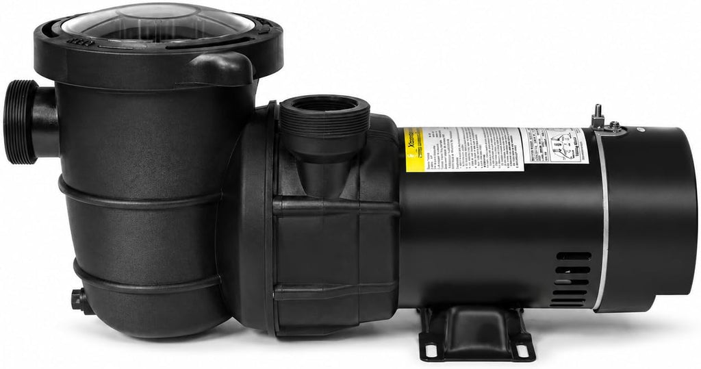 XtremepowerUS 2-Speed Above Ground Pool Pump 1.5HP Swimming Pool Pump 1.5' NPT Strainer Basket Filter High-Flow With Fitting Adapter