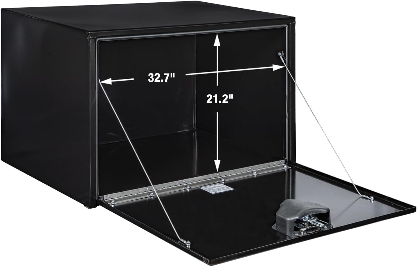 Buyers Products 1704305 Black Steel Underbody Truck Tool Box – 24 x 24 x 36 Inch - Truck Bed & Underbelly RV Storage Box, Locking T-Latch, Weather-Resistant, Heavy-Duty Flatbed Job Box, Made in USA