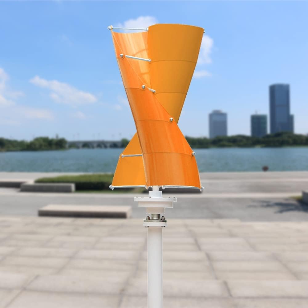 Wind Turbine Generator, 3000W Wind Vertical Turbine Generator Alternative Free Energy Windmill 24V 48V MPPT Controller Wind System for Boats, Gazebos, Chalets, or Mobile Homes(Blue White,MPPT CONTROLL