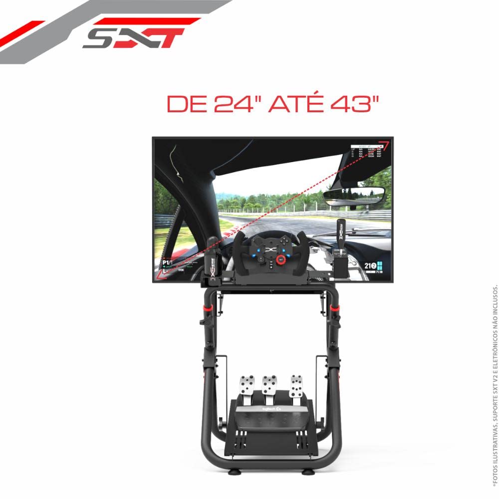 Extreme Sim Racing Tv Stand Add-on Upgrade for Wheel Stand SXT V2 - Fits only SXT V2 - Suitable for TV sizes up to 50'