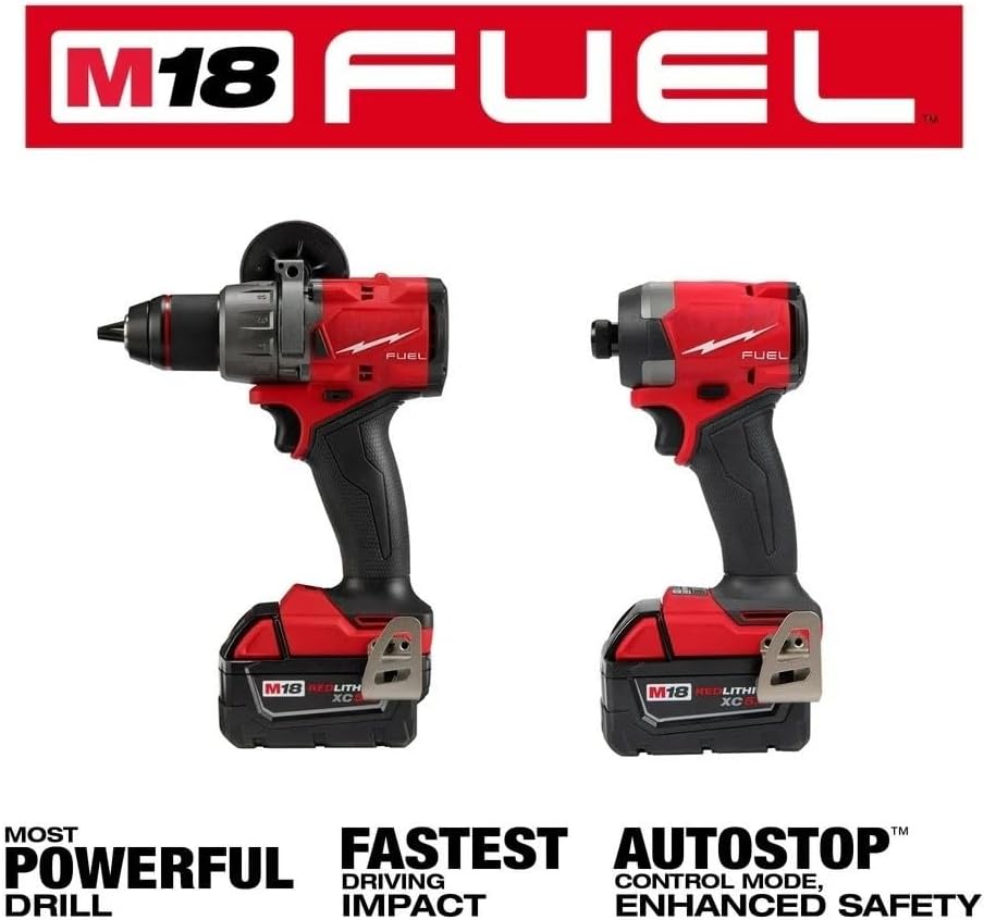 2-Tool Brushless Combo Kit 3697-22 for Milwaukee M18 FUEL 2904-20 Hammer Drill 2953-20 Impact Driver with Carrying case New