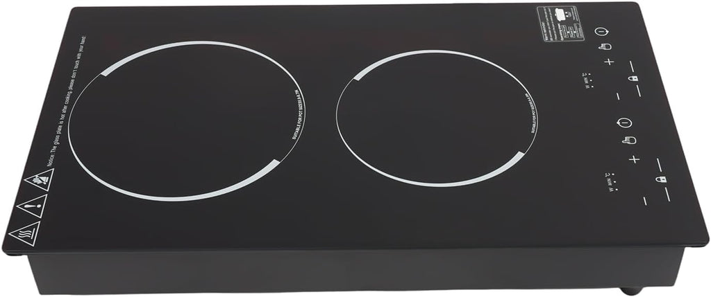4000W Double Induction Cooktop, 2 Burner Electric Stove Top with 9 Power Levels & Timer, 20.08 Inch Portable Countertop Range with LED Digital Display for Home, Dorm, RV (110-120V)