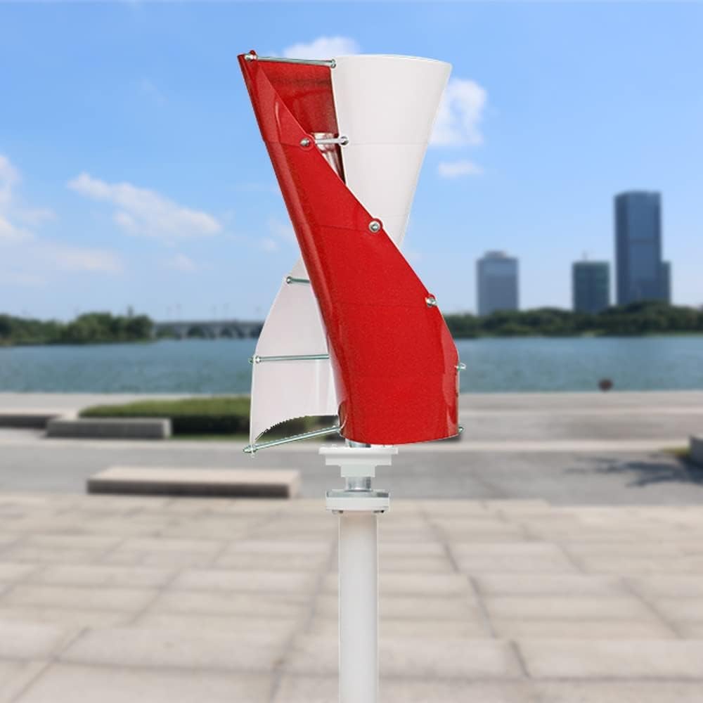 Wind Turbine Generator, 3000W Wind Vertical Turbine Generator Alternative Free Energy Windmill 24V 48V MPPT Controller Wind System for Boats, Gazebos, Chalets, or Mobile Homes(Blue White,MPPT CONTROLL
