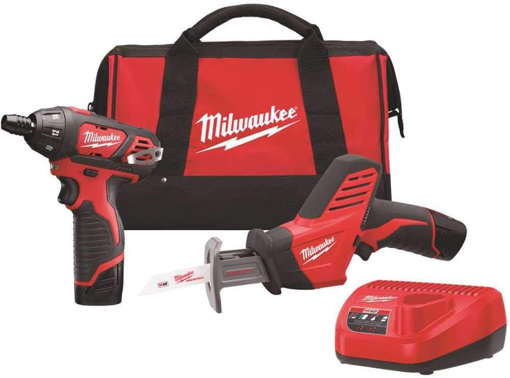 Milwaukee GIDDS2-811052 12-Volt Compact Drill and Hackzall Saw Combo Kit