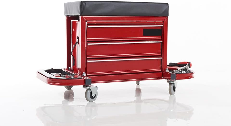 Sharper Image Rolling Toolbox Stool by Sharper Image