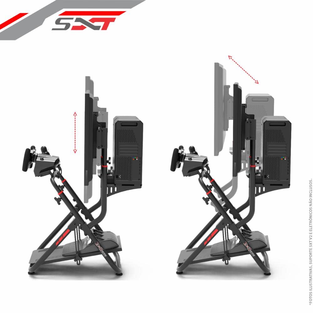 Extreme Sim Racing Tv Stand Add-on Upgrade for Wheel Stand SXT V2 - Fits only SXT V2 - Suitable for TV sizes up to 50'