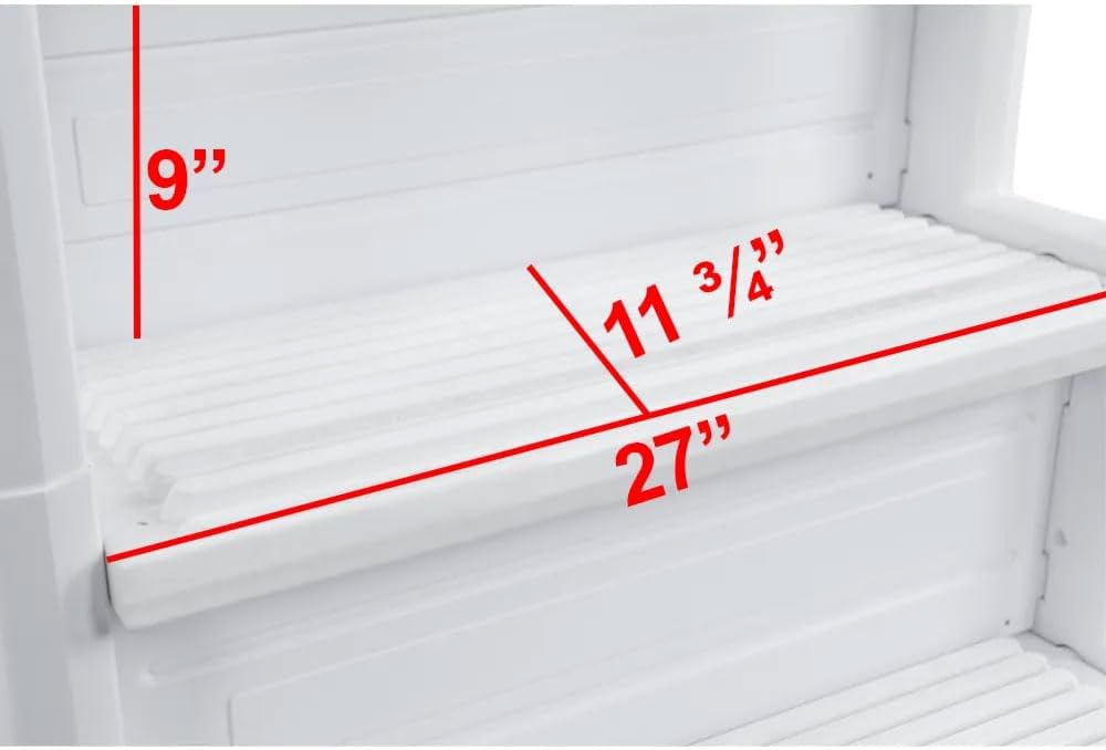 Aqua Select Everest in Pool Steps | White | for Above Ground Swimming Pools | Mount to Decks 48 to 54 Inches | Safety Stairs Capacity Up to 350 Pounds