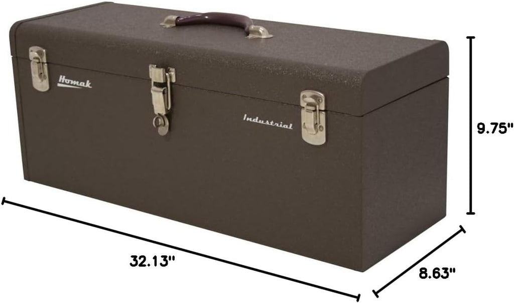 Homak 32-Inch Industrial Steel Toolbox, Brown Wrinkle Powder Coat, BW00200320