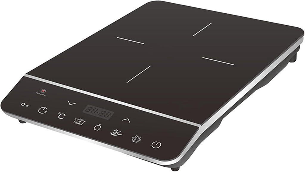 1800W High Power Induction Cooktop 9-Speed Safety Lock Intelligent Touch Control Heating Plate 3H Timer Portable Induction Cooktop