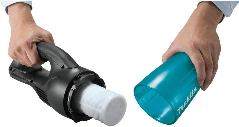 Makita XLC02R1B 18V LXT Lithium-Ion Compact Cordless Vacuum Kit (2.0Ah), Black/Greenish Blue