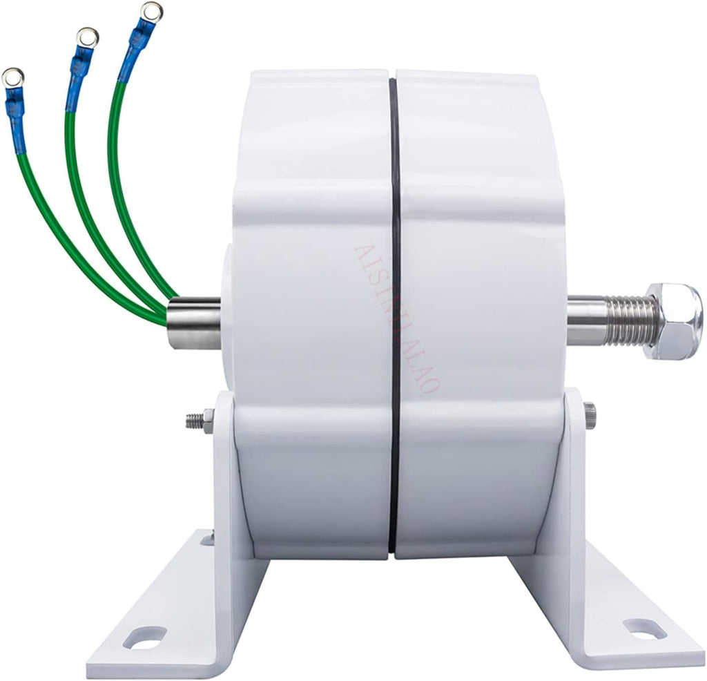 Gearless Permanent Magnet Generator,3000W-9000W Low Speed 12V 24V 48V 220V Ac Alternator for Water Conservancy and Wind Power (with Base)