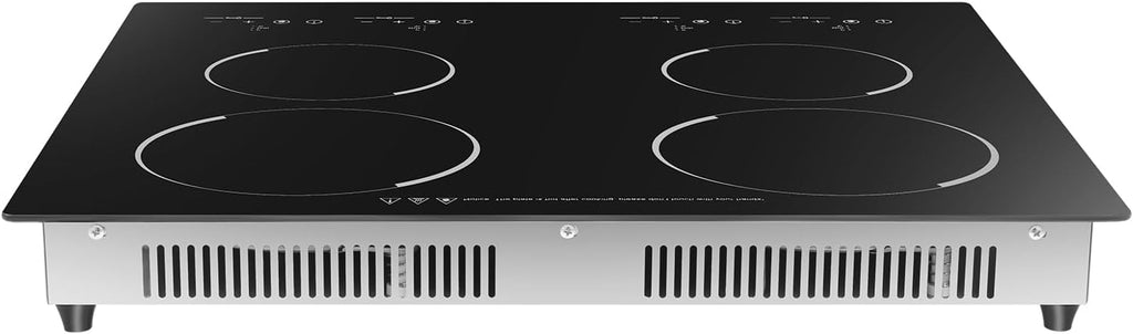 Electric Cooktop, 24 Inch 4 Burner Ceramic Cooktops with Timing Function Child Lock Electric Ceramic Stove Top 9 Heating Levels 110V 3800W