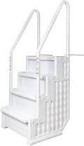 Aqua Select Everest in Pool Steps | White | for Above Ground Swimming Pools | Mount to Decks 48 to 54 Inches | Safety Stairs Capacity Up to 350 Pounds