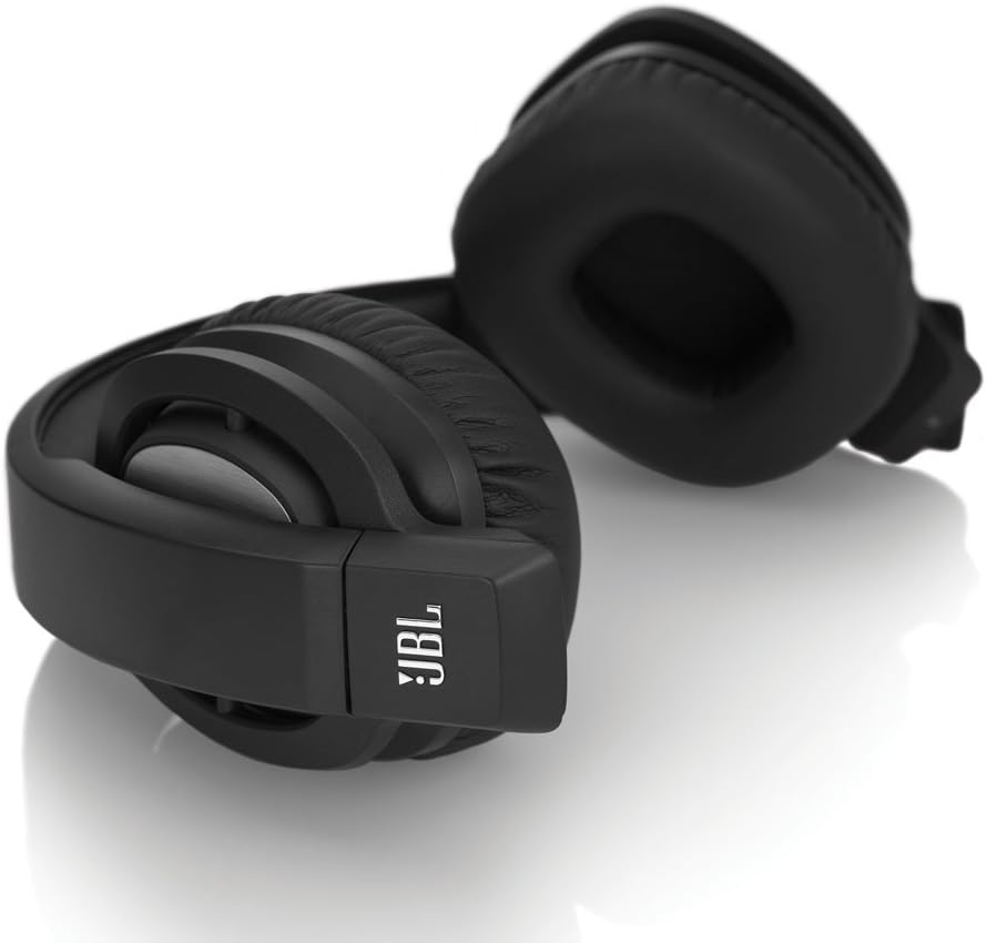JBL J55i High-Performance On-Ear Headphones with JBL Drivers, Rotatable Ear-Cups and Microphone - Black