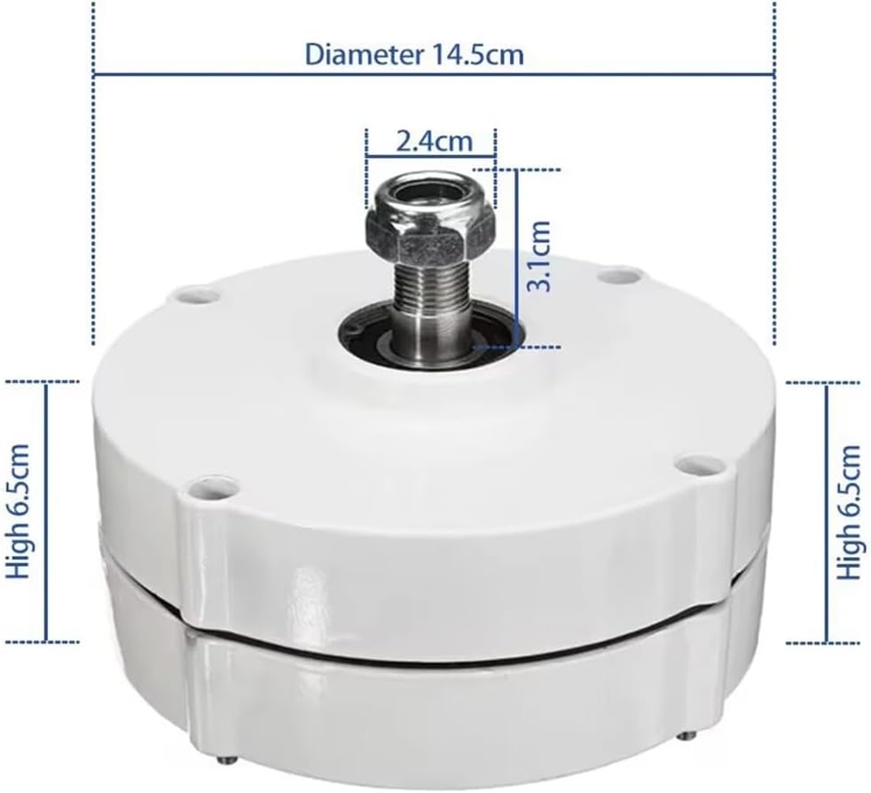 Low Speed Wind Turbine Generator 3000W 4000W 5000W 6000W 12V 24V 48V 3 Phase Magnet Generator AC Alt Penartors for Wind Turbine DIY Low Starting Speed for Home(Double Shaft,24V_4000W)