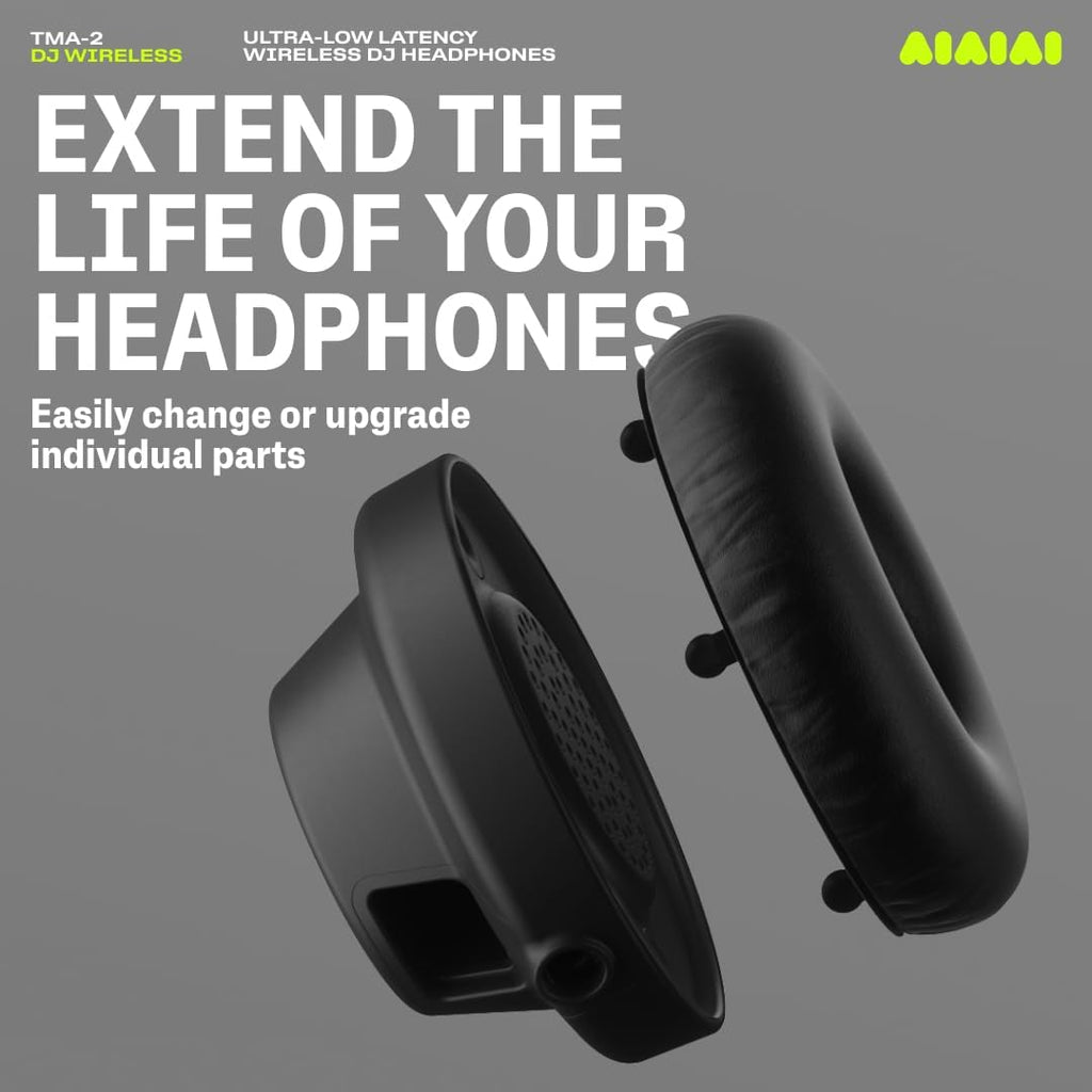 Aiaiai TMA-2 DJ Wireless - Professional Wireless DJ Headphones with Ultra-Low Latency Audio, 20+ Hours of Playback, Durable Lightweight Design, High Isolation Ear Pads and Added Bluetooth.