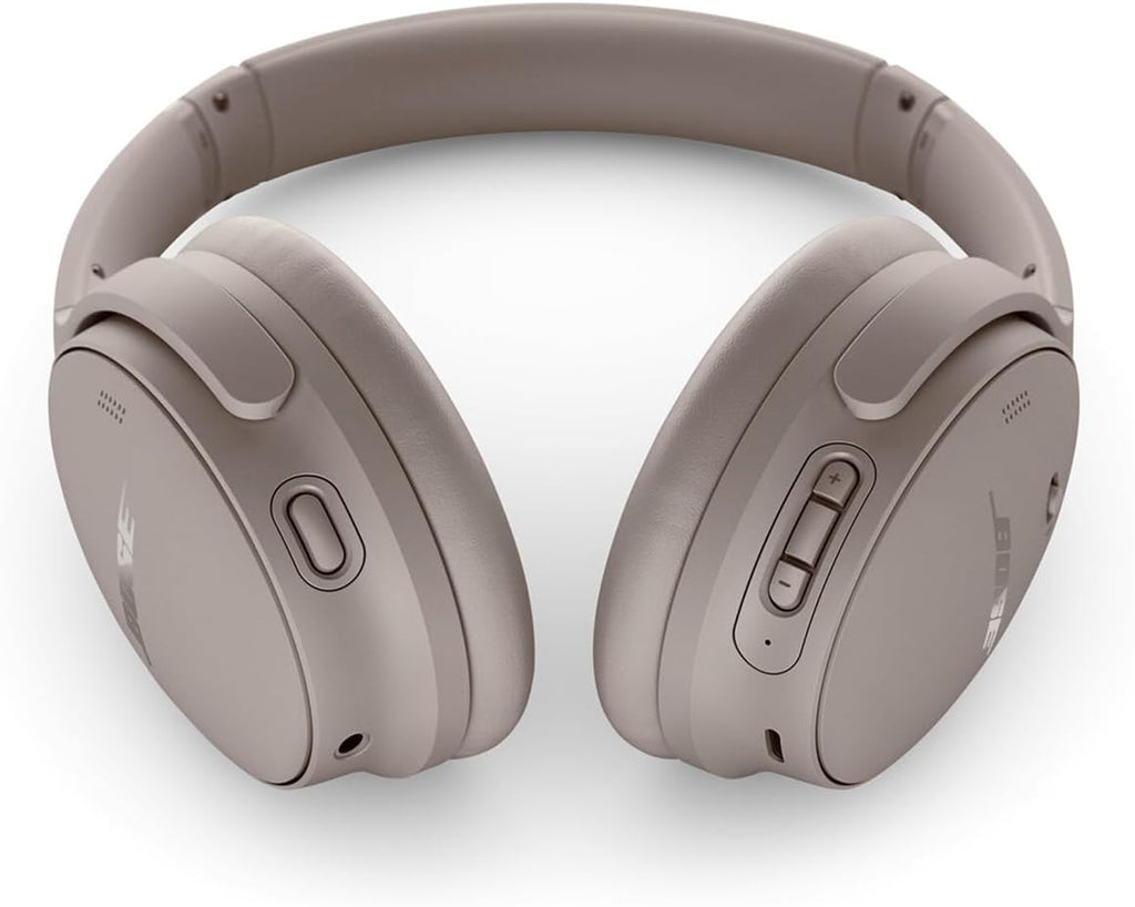 Bose QuietComfort Wireless Noise Cancelling Headphones, Bluetooth Over Ear Headphones Bundle with Green Extreme Wireless Portable Charger, (Sandstone)
