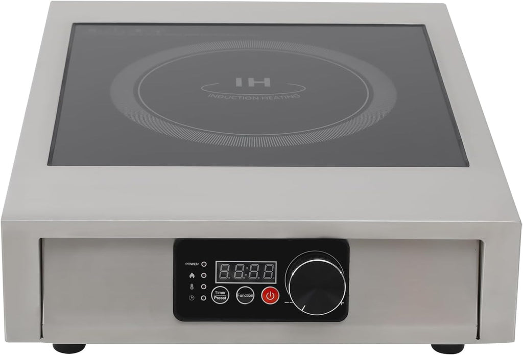 Induction Cooktop 3500W Electric Stove Top Burner Electric Countertop Single Burner with LED Display Portable Induction Cooktop for Home Kitchens, Backyard Cooking, RVs