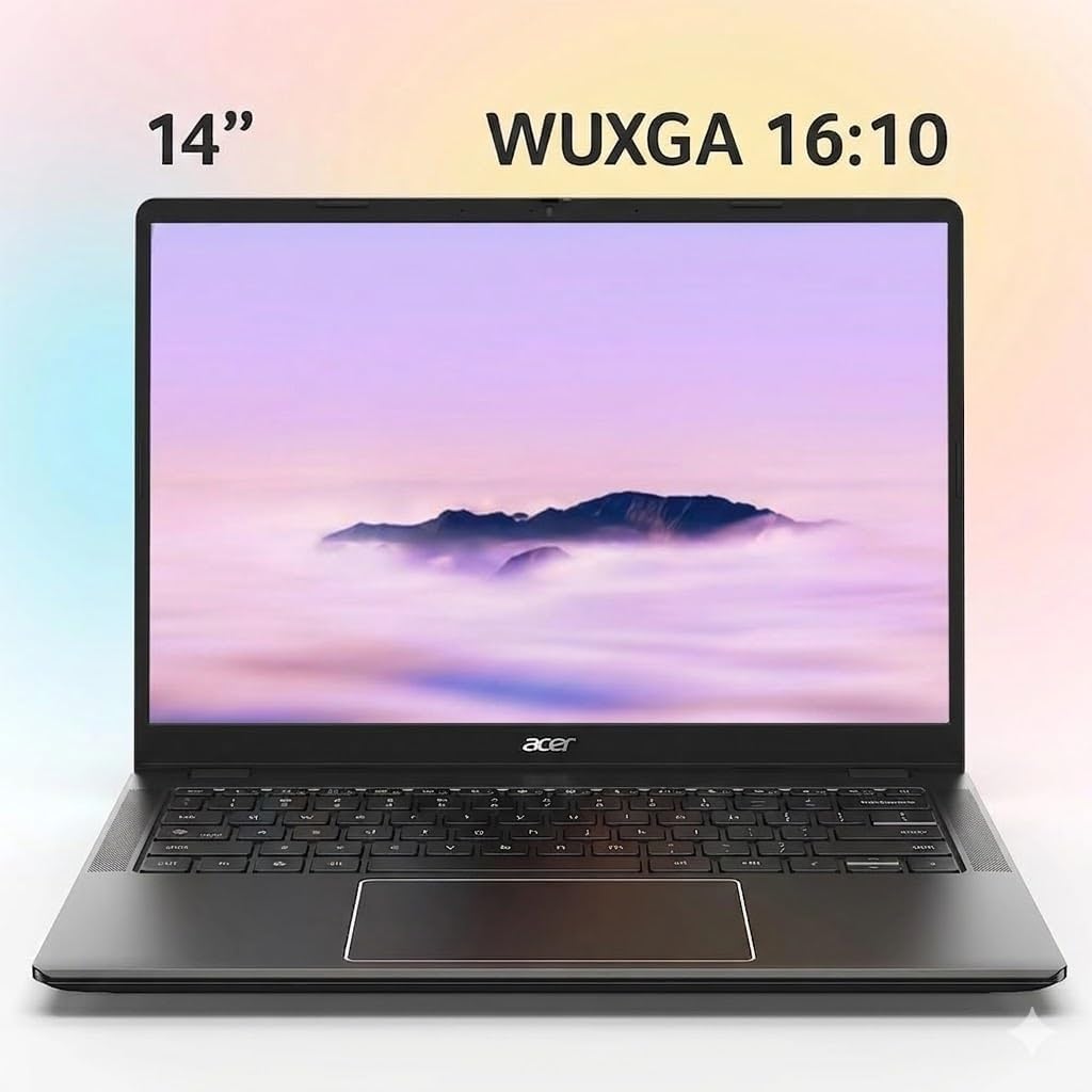 Acer Chromebook Plus 514 Laptop (14' FHD+ Touchscreen, Intel 8-Core i3-N355, 8GB RAM, 512GB SSD) Education, K12, Students & Business, 1080p Webcam, Backlit, Lightweight, Long Battery Life, Chrome OS