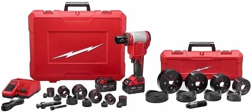2676-23 Power Tool Combo Kits for Milwaukee M18 1/2-4' Cordless 10-Ton Knockout Tool Kit w/Carrying Case