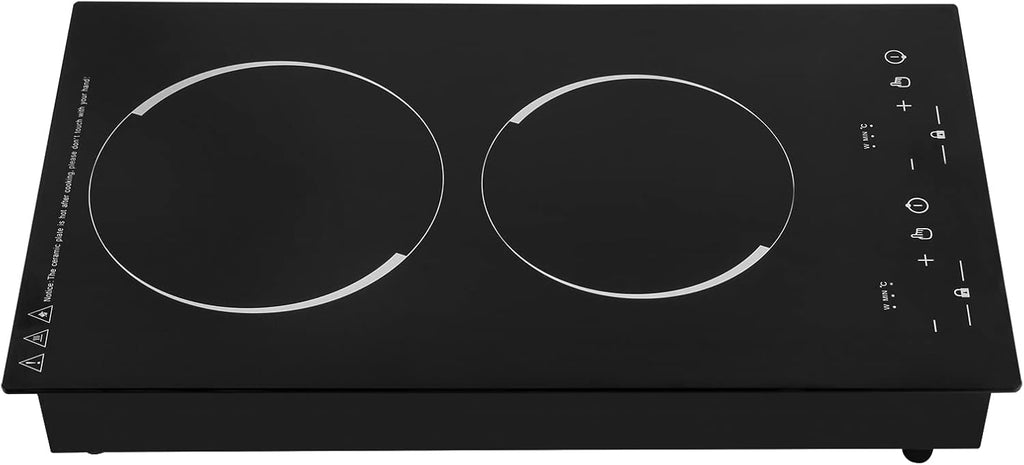 4000W Portable Induction Cooktop 2 Burner, Hot Plate Countertop Dual Dual Induction Cooktop Cooker Burner Stove Independent Control Safety Lock Timer for Home Kitchens, Dormitories