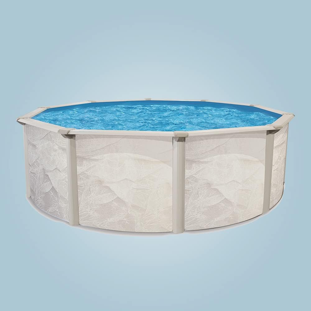 WaterThat Steel Frame Above-Ground Pool Kit, DIY Family Size Backyard Pool with Sand Filter Pump, Ladder, Liner, Skimmer, and Net (Boulder, 18' x 52')