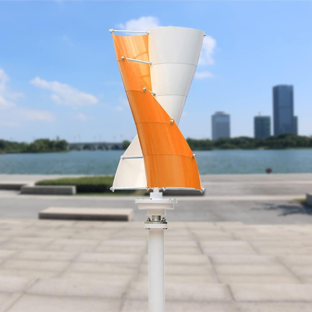 Wind Turbine Generator, 3000W Wind Vertical Turbine Generator Alternative Free Energy Windmill 24V 48V MPPT Controller Wind System for Boats, Gazebos, Chalets, or Mobile Homes(Blue White,MPPT CONTROLL