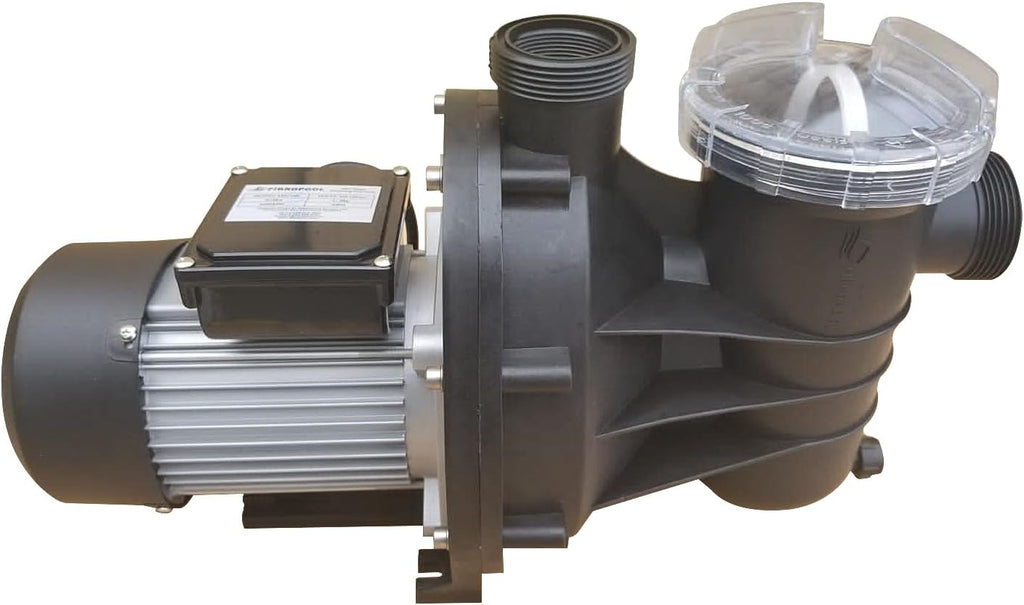 FibroPool 0.2 HP Above Ground Pool Pump 2520 GPH - 1.25' & 1.5' Hose Adapters & PTFE Tape - Clear Lid Strainer - Energy Efficient
